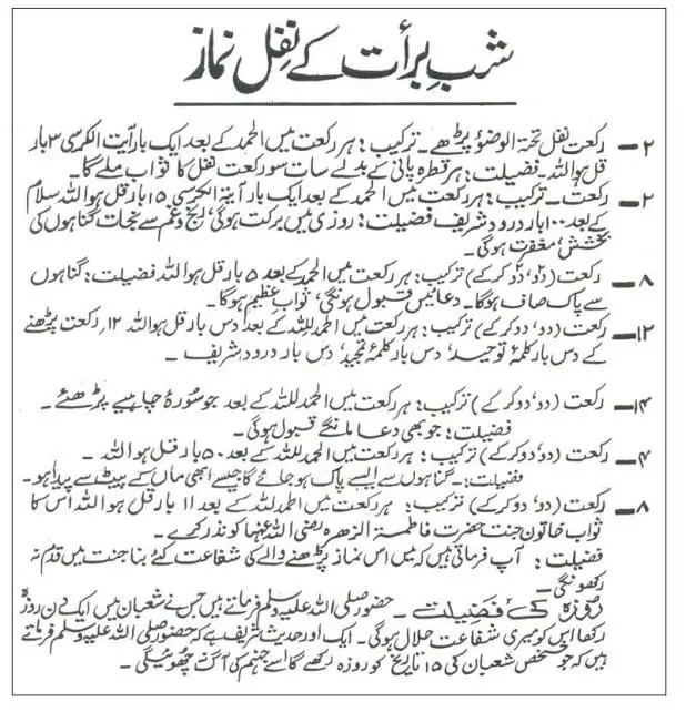 prayers of shab e barat